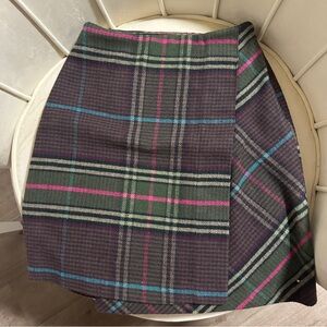 Tommy Hilfiger Plaid Mini Skirt - Green and Pink